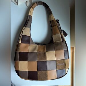 Coachtopia Alter Ego Crescent Bag Multi Patchwork Suede
